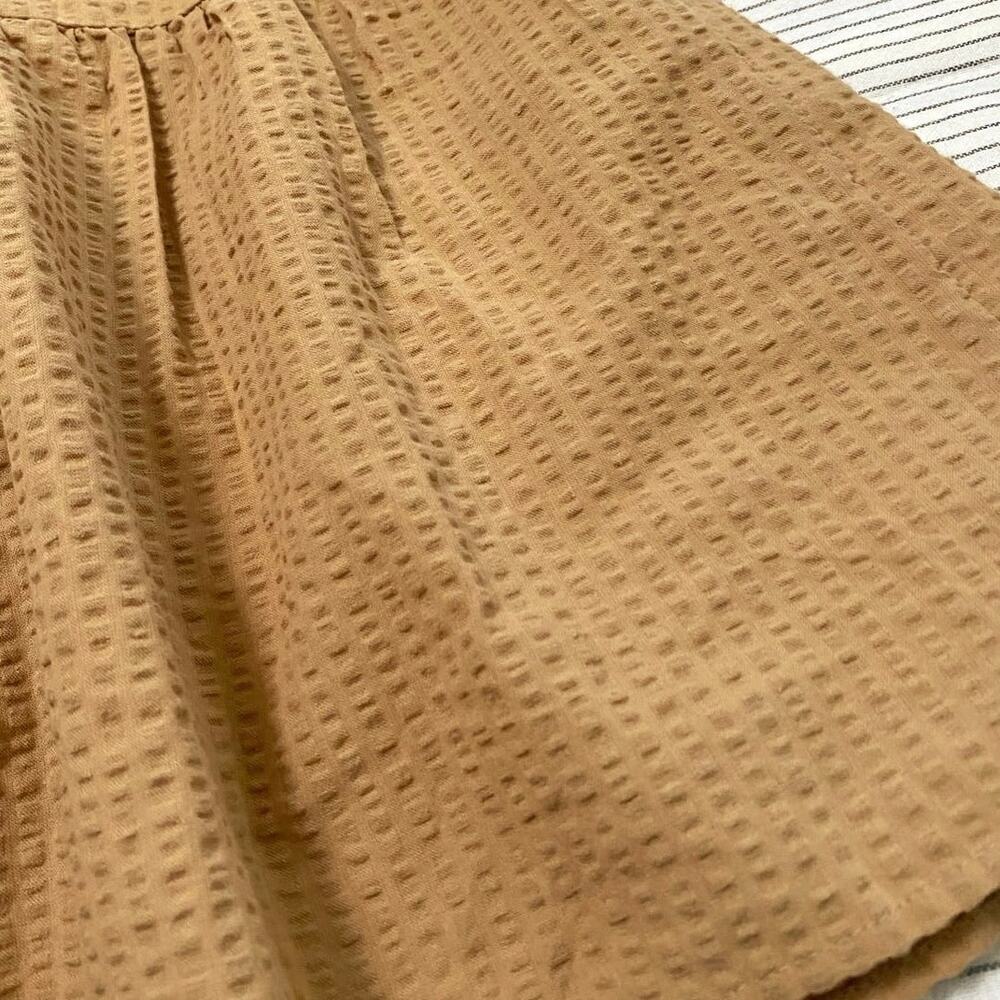 Madewell Seersucker Puff Sleeve Cutout western Mini Girly Preppy Dress Size XL - Picture 6 of 10